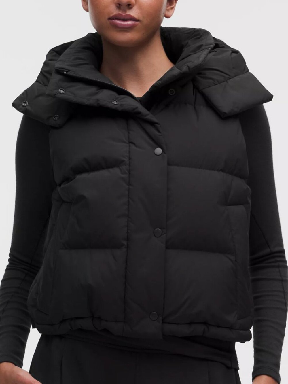NWT Lululemon Wunder Puff 600-Down-Fill Cropped Vest Black Size 6